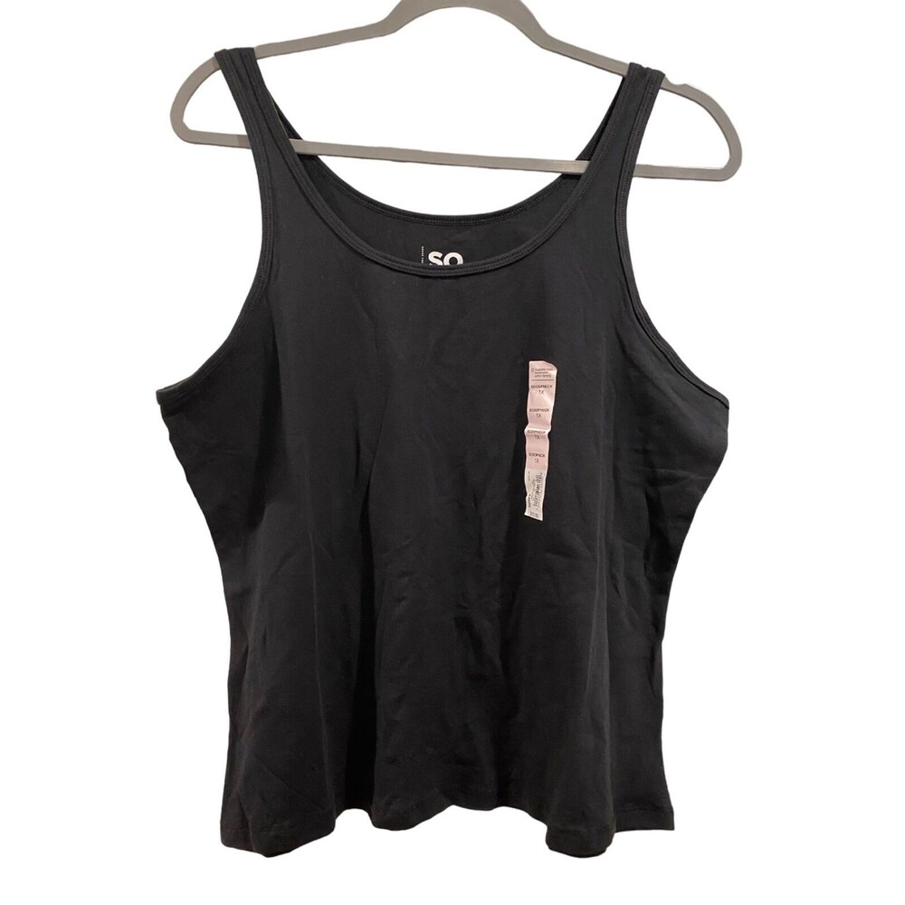 Women's size 1X Scoop Neck Tank S.O. Black